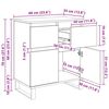 vidaXL Buffet com gaveta Madeira Antiga 60 x 35 x 70 cm