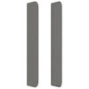 vidaXL Cabeceira cama c/ abas tecido 203x16x118/128 cm cinzento-escuro