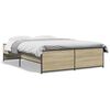 vidaXL Estrutura de cama 140x190 cm derivados madeira/metal