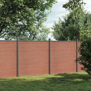 vidaXL Painel de veda&ccedil;&atilde;o 353x186 cm WPC castanho