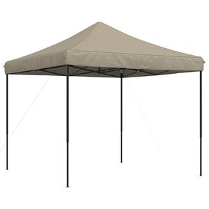 vidaXL Tenda p/ festas pop-up dobrável 292x292x315cm cinza-acastanhado