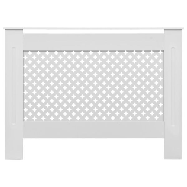 vidaXL Coberturas de radiador 2 pcs 112x19x81,5 cm MDF branco