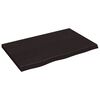 vidaXL Bancada p/ WC 80x50x(2-4)cm madeira tratada maci&ccedil;a castanho