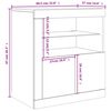 vidaXL Aparador com luzes LED 60,5x37x67 cm branco
