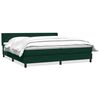 vidaXL Cama com molas/colch&atilde;o 180x220 cm veludo verde-escuro
