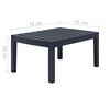 vidaXL Conjunto lounge para jardim 3 pcs plástico antracite