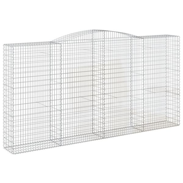 vidaXL Cestos gabi&atilde;o arqueados 5pcs 400x50x200/220cm ferro galvanizado