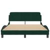 vidaXL Estrutura de cama Dover 140x190 cm veludo verde-escuro