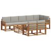 vidaXL Conjunto de Sof&aacute;s para Exterior 9 unid. Cinza Natural e Claro
