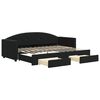 vidaXL Sof&aacute;-cama com gavet&atilde;o e gavetas 80x200 cm veludo preto