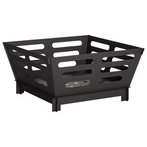 vidaXL Fire Pit Preto 40 x 40 x 20 cm A&ccedil;o