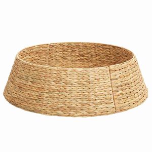 vidaXL Collar para &Aacute;rvore de Natal Redondo Castanho 90 x 90 x 28 cm