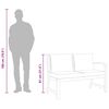 vidaXL Banco de jardim 114,5 cm com almofad&atilde;o cor creme ac&aacute;cia maci&ccedil;a