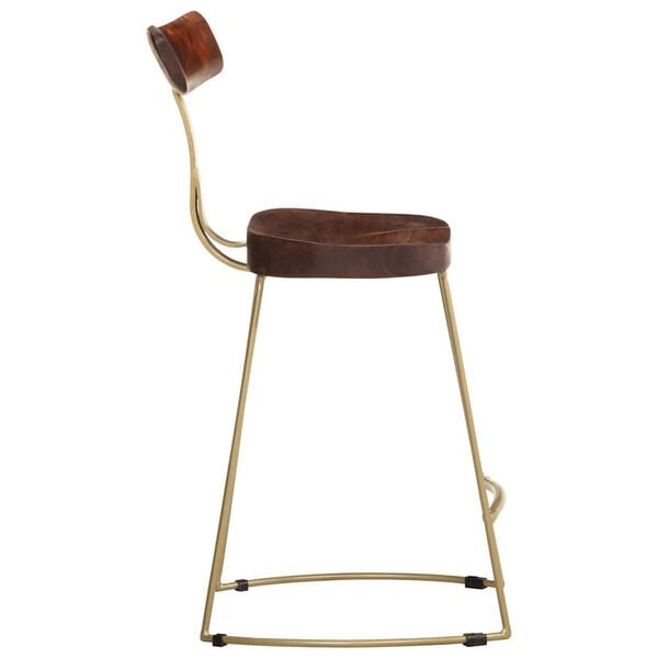 vidaXL Bancos de bar 2 pcs 49x43x79 cm madeira de mangueira maci&ccedil;a