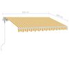 vidaXL Toldo autom&aacute;tico independente 350x250 cm amarelo e branco