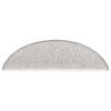 vidaXL Tapetes escada adesivos aspeto sisal 15 pcs 56x17x3cm platinado