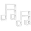 vidaXL Estantes de parede 2 pcs 50x15x50 cm derivados madeira branco