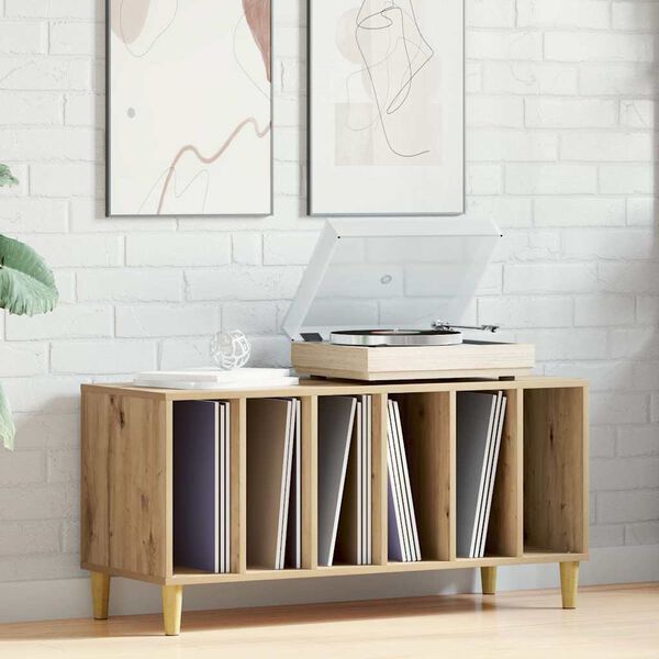 vidaXL Arm&aacute;rio p/ discos 100x38x48cm deriv. madeira carvalho artisiano