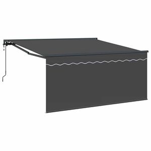 vidaXL Toldo Retr&aacute;til Antracite 350 x 250 cm Poli&eacute;ster e Alum&iacute;nio