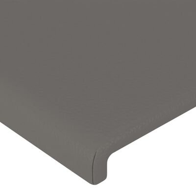 vidaXL Estrutura cama c/ cabeceira couro artificial 160x200cm cinzento