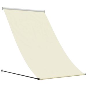 vidaXL Toldo retr&aacute;til 100x150 cm tecido e a&ccedil;o cor creme