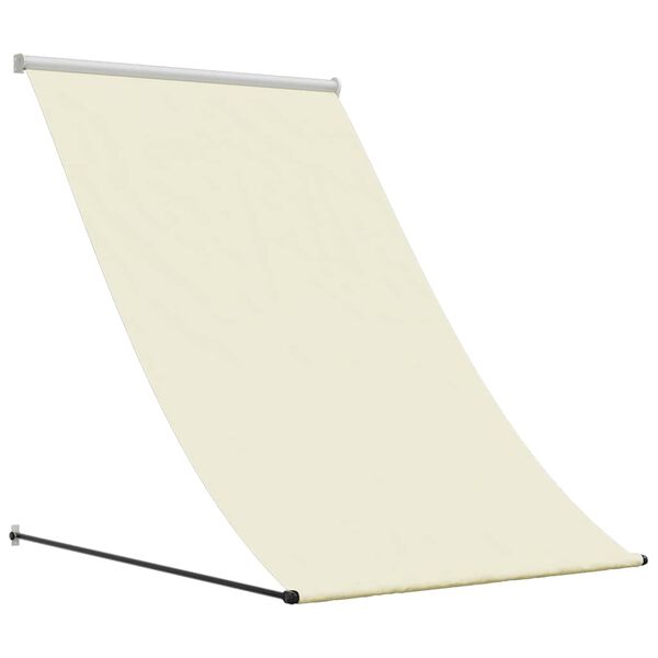 vidaXL Toldo retr&aacute;til 100x150 cm tecido e a&ccedil;o cor creme