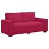 vidaXL Sof&aacute; de 2 lugares, vermelho vinho, 180x78x84 cm, veludo