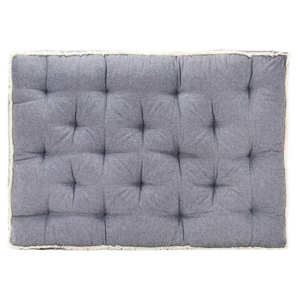 vidaXL Almofadão para sofá de paletes 120x80x10 cm azul