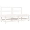 vidaXL Sof&aacute;s de centro para jardim 2 pcs madeira pinho maci&ccedil;a branco