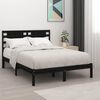 vidaXL Estrutura de cama 200x200 cm pinho maci&ccedil;o preto