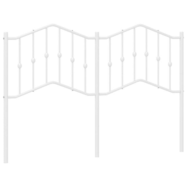 vidaXL Cabeceira de cama 150 cm metal branco