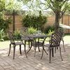 vidaXL 5 pcs conjunto de jantar para jardim alum&iacute;nio fundido bronze