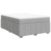 vidaXL Cama com molas/colch&atilde;o 140x200 cm tecido cinzento-claro