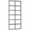 vidaXL Porta deslizante c/ conj. ferragens 90x205cm vidro ESG preto