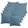vidaXL Capa almofada 12 pcs ALMELO Azul 40 x 40 cm cord&atilde;o