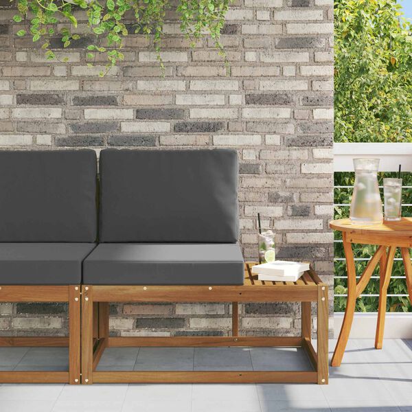 vidaXL Sof&aacute; de Canto Externo Natural e Antracite 91 x 63 x 73 cm