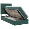 vidaXL Cama com arruma&ccedil;&atilde;o e colch&atilde;o Verde-Escuro 90 x 190 cm Veludo