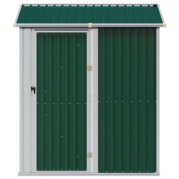 vidaXL Abrigo de jardim 192x152,5x237 cm a&ccedil;o galvanizado verde