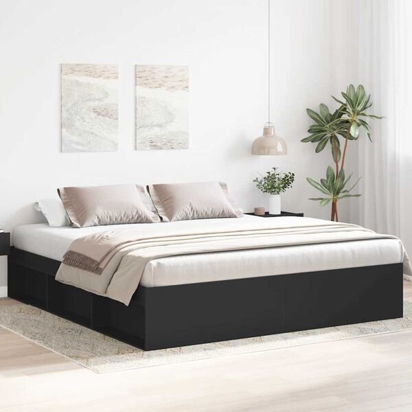 vidaXL Estrutura de cama 200x200 cm preto