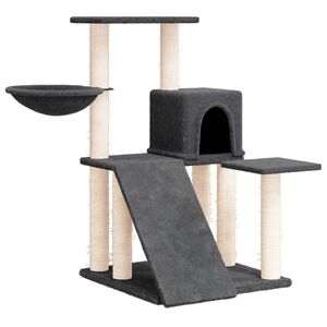 vidaXL &Aacute;rvore p/ gatos c/ postes arranhadores sisal 82 cm cinza-escuro