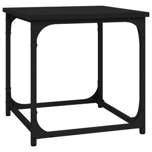 vidaXL Mesa de apoio 40x40x40 cm derivados de madeira preto