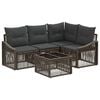 vidaXL Conjunto de Sof&aacute; de Jardim 5 unid. 4 lugar Cinzento vime PE