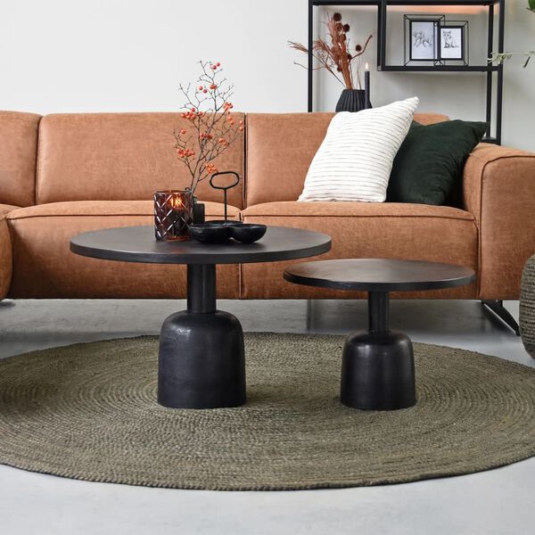 LABEL51 Tapete de juta redondo 180x180 cm XXL tropa