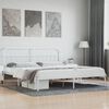 vidaXL Estrutura de cama com cabeceira 200x200 cm metal branco