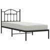 vidaXL Estrutura de cama com cabeceira 80x200 cm metal preto