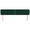 vidaXL Cabeceira de cama c/ abas veludo 163x23x78/88cm verde-escuro
