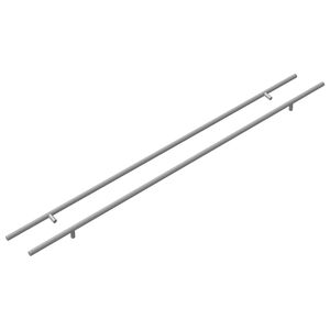 vidaXL Ma&ccedil;aneta de Arm&aacute;rio 2 unid. Prateado 900 mm A&ccedil;o inoxid&aacute;vel