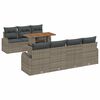 vidaXL Conjunto de Sof&aacute; de Jardim 8 unid. Cinzeto 100 x 55 x 73 cm