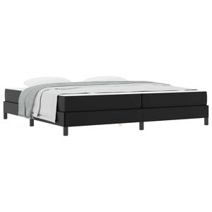 vidaXL Estrutura da Cama com colch&atilde;o Preto 200 x 200 cm tecido