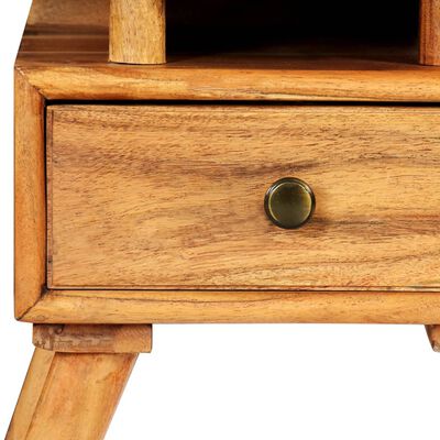 vidaXL Mesa de cabeceira em madeira de acácia maciça 45x35x45 cm